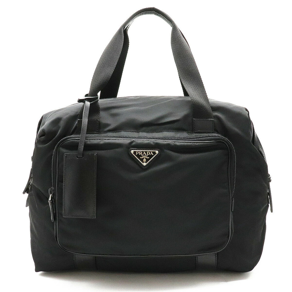 Prada Tote Tessuto Saffiano Bag Leather NERO Black